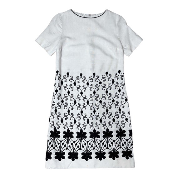Go Go 60s Mod Dress, 1960s Mini Linen Summer Dres… - image 2