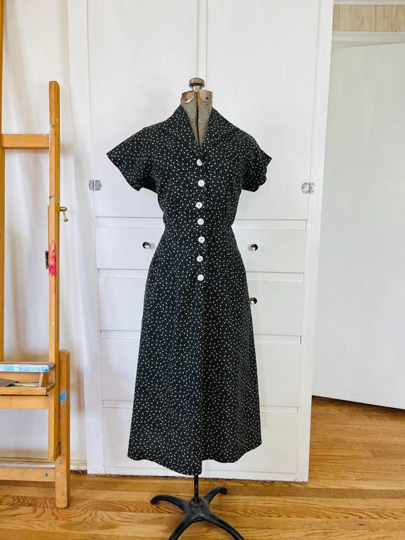 feed sack dress 1930s Feedsack Cotton 1930s Floral Feed Sack Dress,