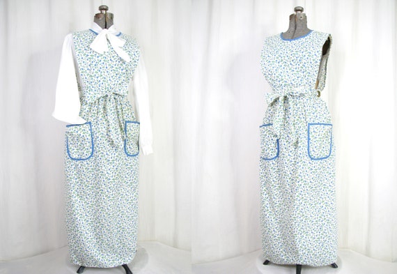 Vintage Full Apron/ Victorian Prairie Maxi Dress A