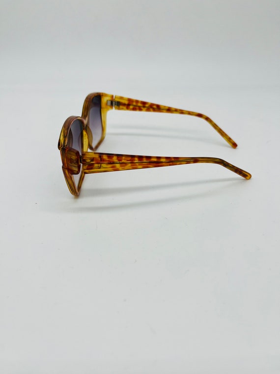 Square Sunglasses 80s Oversized Sunglasses Tortoi… - image 8