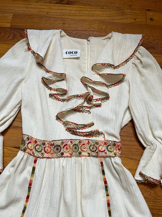 Cotton 1960s Maxi Dress, Gunne Sax Style  Dress, … - image 6