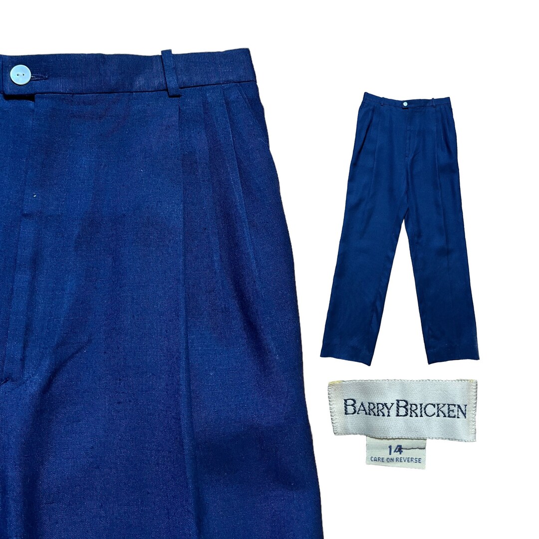 vintage-40s-90s-trousers-dark-blue-high-waist-straight-leg-pants-30-w