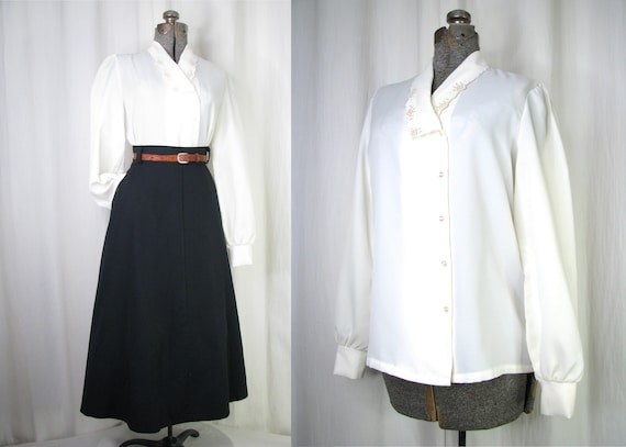 Vintage Blouse - Victorian Puff Sleeve Statement C