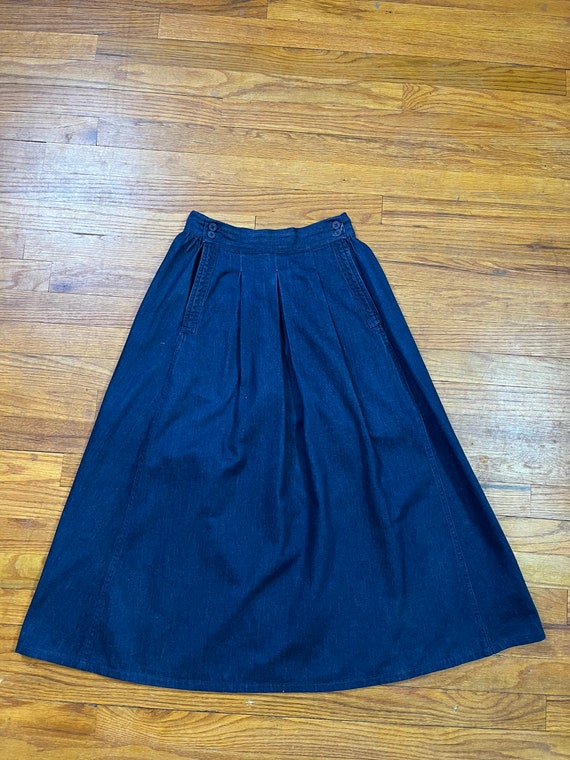 Denim 40s Style Skirt, Calvin Klein Cotton Skirt … - image 3