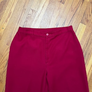 Rote Damen Vintage Freizeithose, 36x32 70er Jahre Levi&#39;s Anzug Hose, Plus Größe 1970er Jahre Flat Front Hose mit geradem Bein Gr. 22