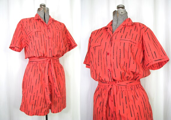 Vintage 80s Jumpsuit Romper