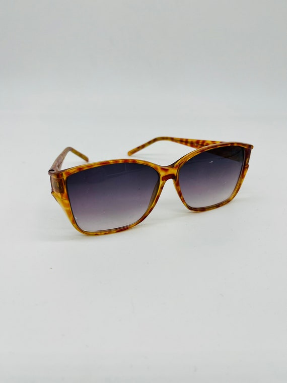 Square Sunglasses 80s Oversized Sunglasses Tortoi… - image 10