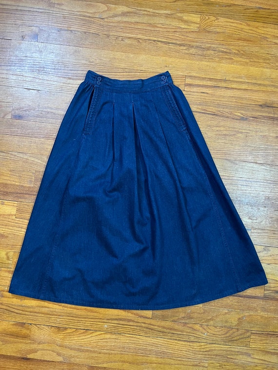 Denim 40s Style Skirt, Calvin Klein Cotton Skirt … - image 6