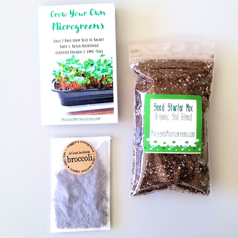 Refill Your Maggie's Microgreens Growing Kits Or Provide Your Own Planter Soil Mix Seeds Instructions Indoor Garden Gourmet Vegan 1 Cup + 1 Seed Type