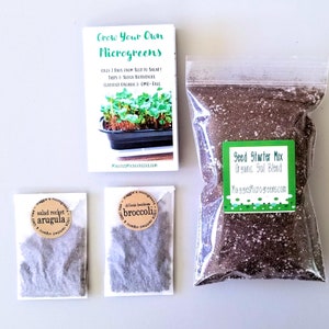 Refill Your Maggie's Microgreens Growing Kits Or Provide Your Own Planter Soil Mix Seeds Instructions Indoor Garden Gourmet Vegan 2 Cups + 2 Seed Type