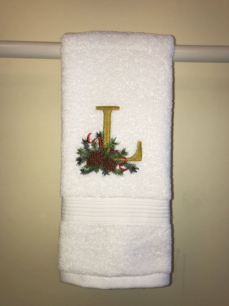 Christmas Hand Towel Monogrammed Hand Towel Personalized Etsy