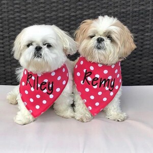 Personalized Dog Bandana Dog Bandana Custom Dog Bandana Pet Bandana Pet Neckwear Dog Clothing Dog Gift Pet Accessories Dog image 2