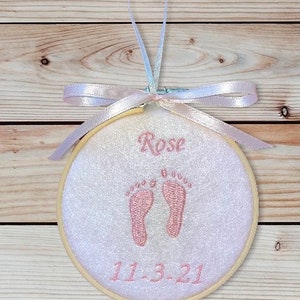 Baby's First Christmas, Baby Ornament, Baby's 1st Christmas, Personalized Baby, First Christmas Ornament, Baby Christmas, Baby Footprint image 3