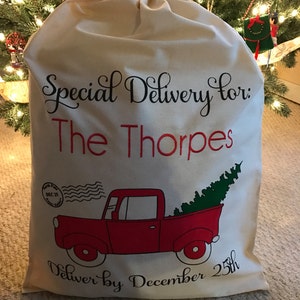 Personalized Santa Sack - Santa Bag - Christmas Sack - Christmas Bag - Christmas Gift Bag - Christmas Bags - Custom Santa Sack - Pick Up