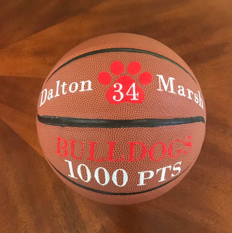 Personalized Basketball Custom Basketball Embroidered Etsy