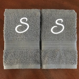 Monogrammed Hand Towel Personalized Hand Towels Initial Towels Guest Towel Wedding Shower Gift Custom Hand Towel Hostess Gift image 3