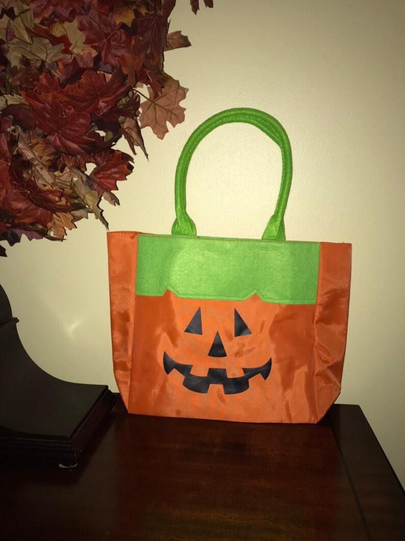 Trick or Treat Bag Halloween Bag Pumpkin Bag Halloween Etsy