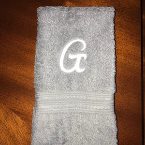 Monogrammed Hand Towel Personalized Hand Towels Initial Towels Guest Towel Wedding Shower Gift Custom Hand Towel Hostess Gift image 8