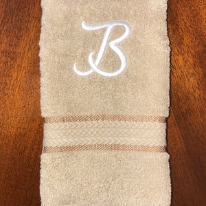 Monogrammed Hand Towel Personalized Hand Towels Initial Towels Guest Towel Wedding Shower Gift Custom Hand Towel Hostess Gift image 2