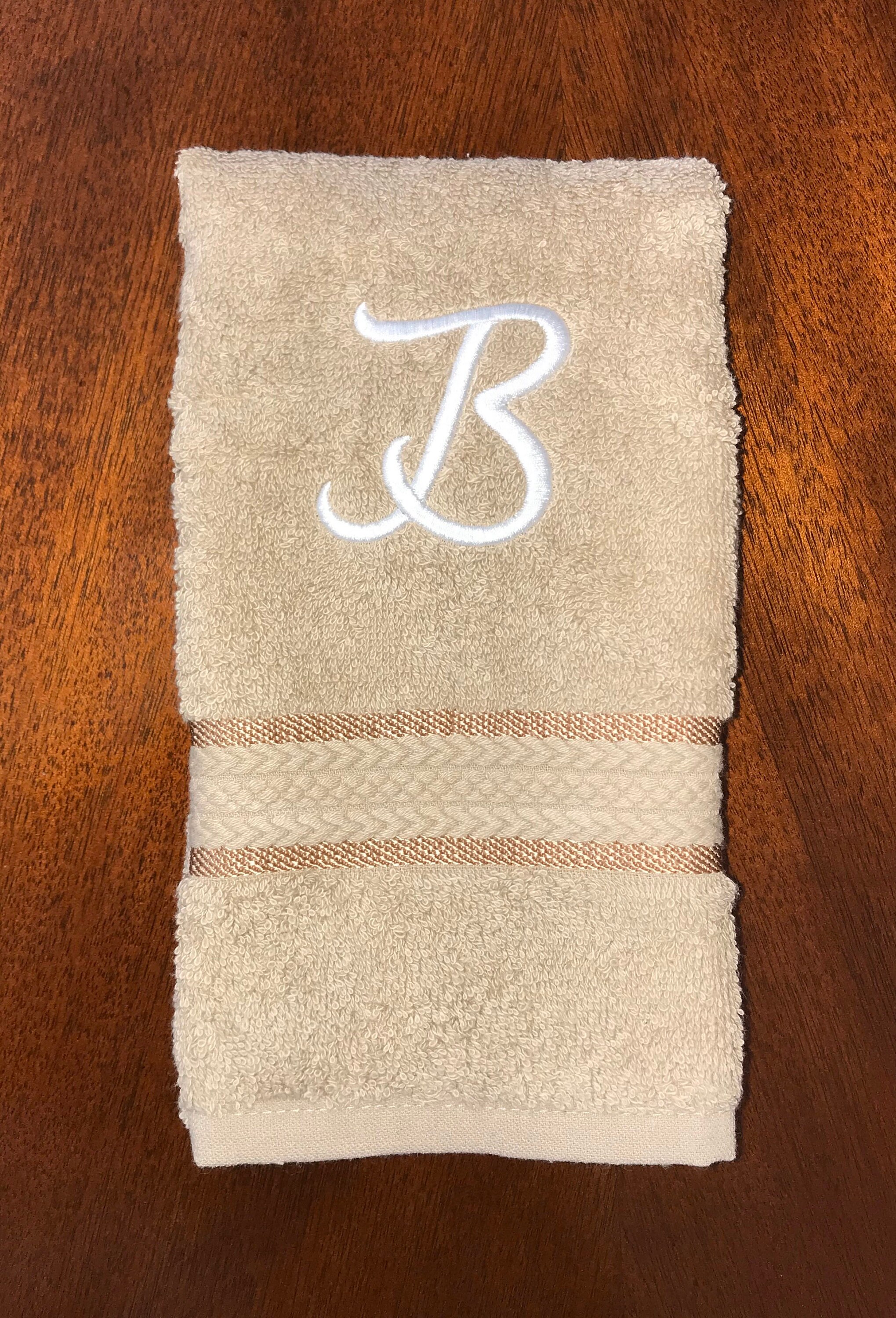 Monogrammed Hand Towel Personalized Hand Towels Initial Etsy