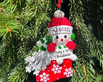 Baby’s First Christmas - Personalized Ornament - 2023 Baby Ornament- Dated Ornament - Baby’s 1st Christmas - First Christmas