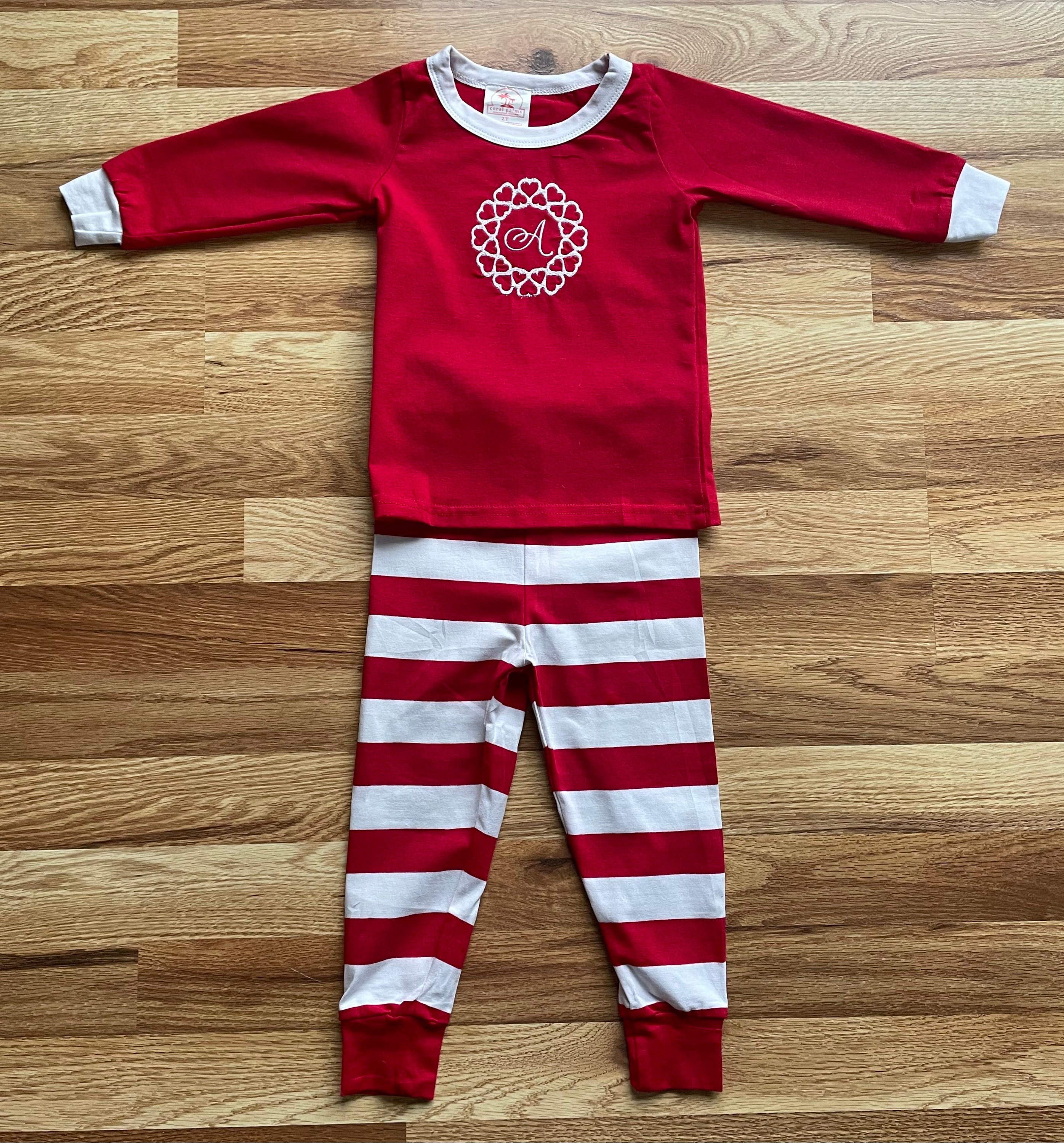Valentine's Pajama Set Personalized Valentines | Etsy