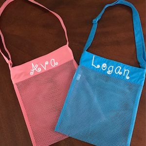 Seashell Collecting Bag, Kids Beach Bag, Seashell Mesh Bag, Bag For Shells, Beach Tote, Beach Bag, Seashell Bag, Shell Bag, Kids Shell Bag