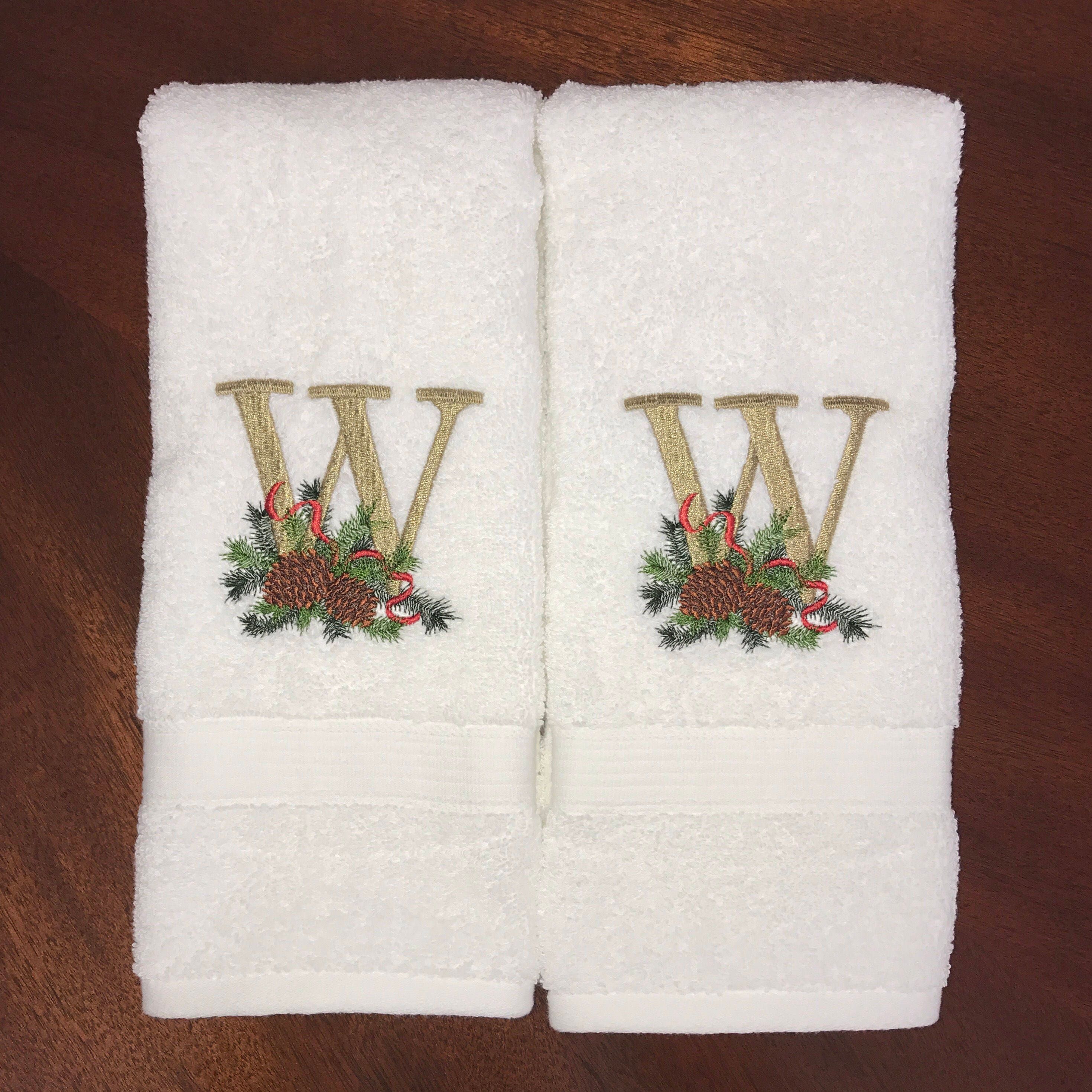 Christmas Hand Towel Monogrammed Hand Towel Personalized Etsy