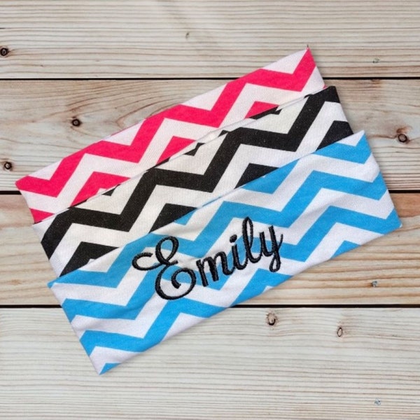 Personalized Headband - Monogrammed Headbands - Chevron Headbands - Custom Headband