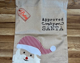 Personalized Santa Sack - Santa Bag - Christmas Sack - Christmas Bag - Christmas Gift Bag - Custom Santa Sack - Burlap Santa