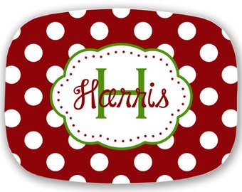 personalized melamine platter - Christmas