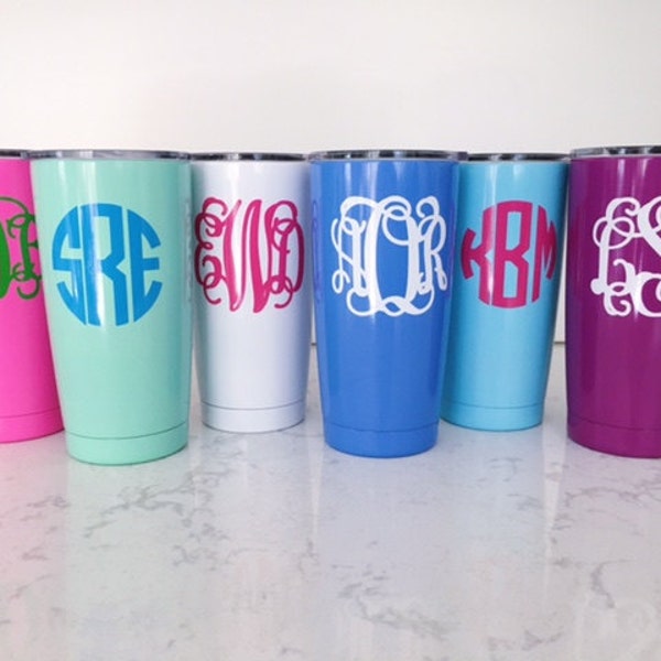 Powder Coated 20oz YETI Rambler/Personalized/Monogram YETI/Custom YETI