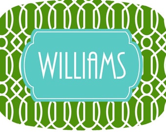 Personalized Melamine Platter - Custom Personalized Tray holiday Monogram