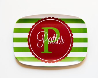 personalized melamine platter - Christmas