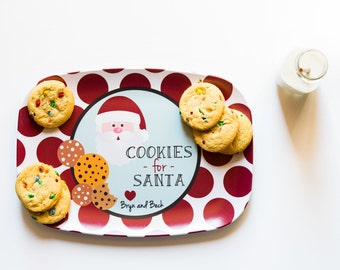 personalized melamine platter - Christmas Cookies for Santa