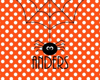 Personalized Placemat - 12x18 laminated placemat hallowen spider