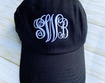 Embroidered Hat, Custom Monogram Personalized Baseball Cap, Ladies, Women Summer Hat