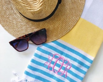 Turkish Towel - Monogrammed, Embroidered, Personalized Beach Towel