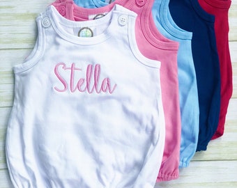 Personalized Embroidered Unisex Bubble Romper, Monogrammed
