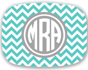 Personalized Melamine Platter - chevron