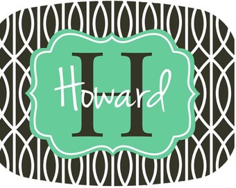 Personalized Melamine Platter - Custom Personalized Tray holiday Monogram