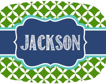 Personalized Melamine Platter - Custom Personalized Tray holiday Monogram