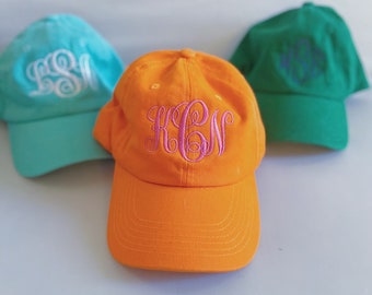 Embroidered Hat, Custom Monogram Personalized Baseball Cap, Ladies, Women Summer Hat