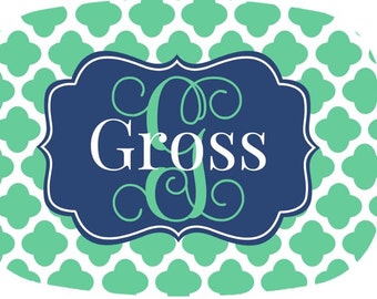 Personalized Melamine Platter - Custom Personalized Tray holiday Monogram