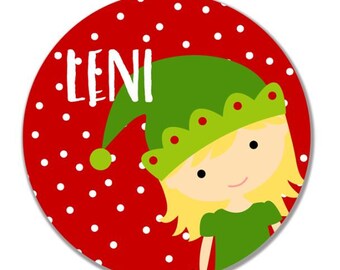 personalized Melamine Plate - custom melamine dish christmas cookies for santa holiday girl elf