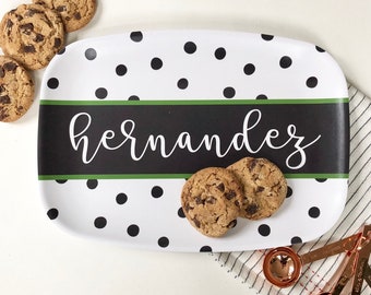 Personalized Melamine Platter - Christmas tray, modern farmhouse