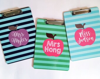 Personalized Clipboard - Design Your Own, teacher appreciation apple clipboard