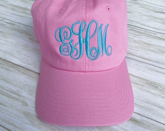 Embroidered Hat, Custom Monogram Personalized Baseball Cap, Ladies, Women Summer Hat
