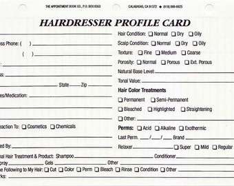 Salon Client Profile Template - FREE DOWNLOAD