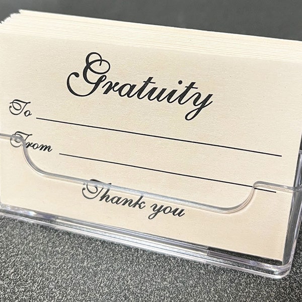 Gratuity Envelopes - Box of 200 - Increase Your Tips!